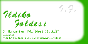 ildiko foldesi business card